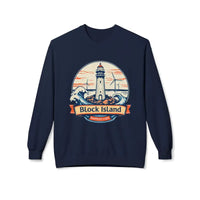 Lighthouse Graphic Sweatshirt Collection Cozy Block Island Sweatshirt - Ocean State Styles