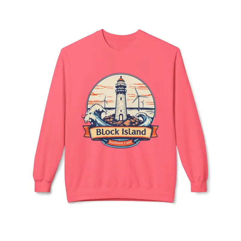 Lighthouse Graphic Sweatshirt Collection Cozy Block Island Sweatshirt - Ocean State Styles
