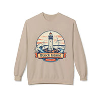 Lighthouse Graphic Sweatshirt Collection Cozy Block Island Sweatshirt - Ocean State Styles