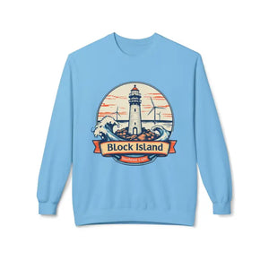 Lighthouse Graphic Sweatshirt Collection Cozy Block Island Sweatshirt - Ocean State Styles