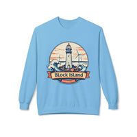 Lighthouse Graphic Sweatshirt Collection Cozy Block Island Sweatshirt - Ocean State Styles