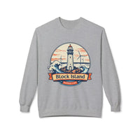 Lighthouse Graphic Sweatshirt Collection Cozy Block Island Sweatshirt - Ocean State Styles