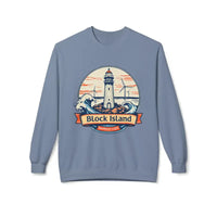 Lighthouse Graphic Sweatshirt Collection Cozy Block Island Sweatshirt - Ocean State Styles