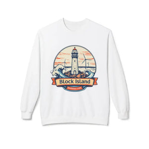 Lighthouse Graphic Sweatshirt Collection Cozy Block Island Sweatshirt - Ocean State Styles