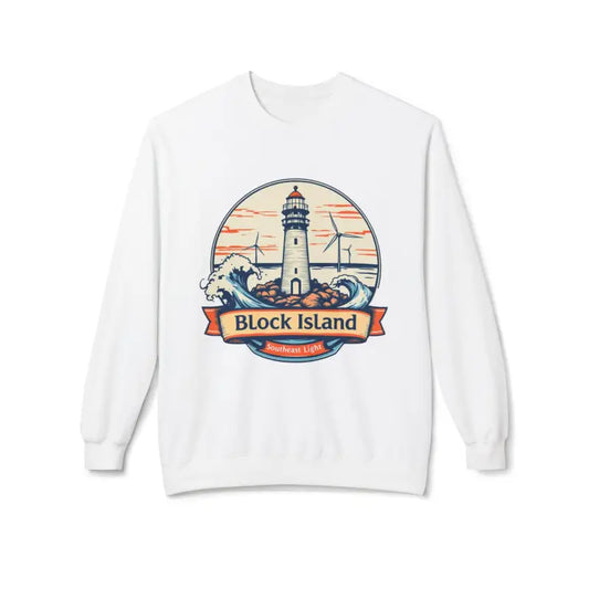 Lighthouse Graphic Sweatshirt Collection Cozy Block Island Sweatshirt - Ocean State Styles