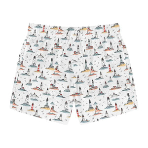 Lighthouse Patterned Boxer Shorts and Swim Trunks for Men - Ocean State Styles