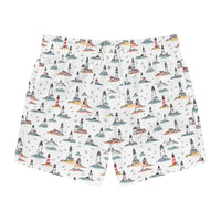 Lighthouse Patterned Boxer Shorts and Swim Trunks for Men - Ocean State Styles
