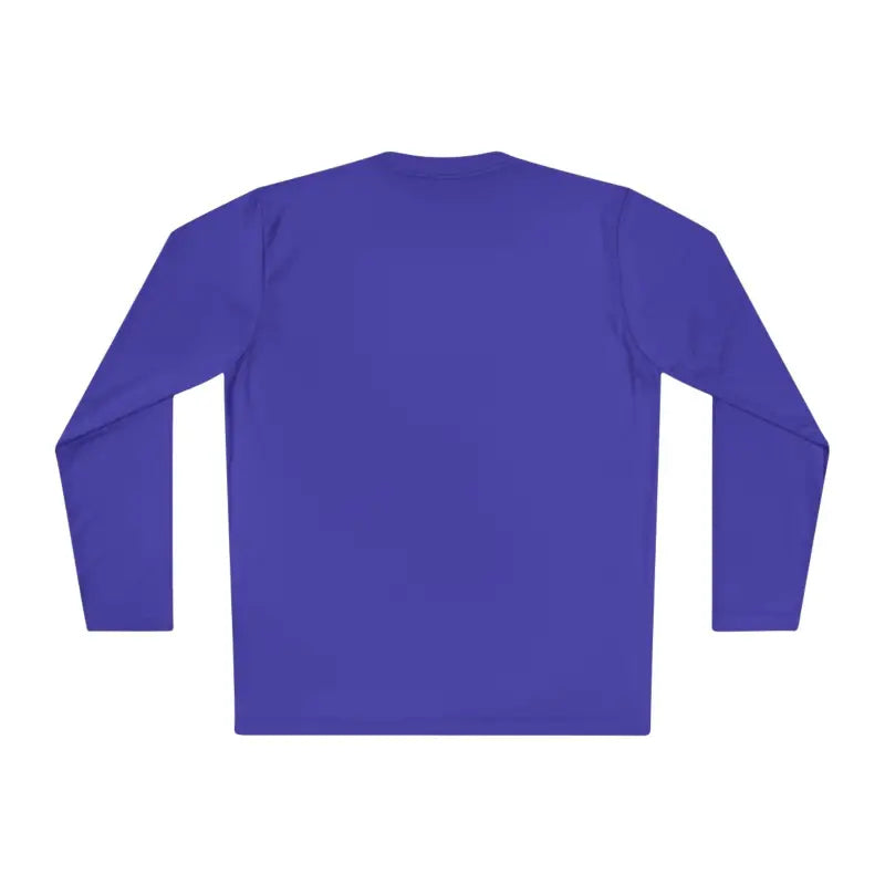 Purple long-sleeved shirt from LMTFA I’m Local Long Sleeve Tee in Purple Blue and Gray