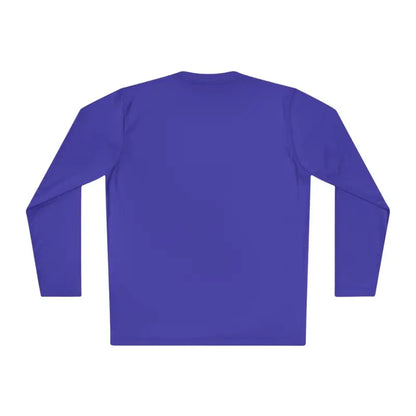 Purple long-sleeved shirt from LMTFA I’m Local Long Sleeve Tee in Purple Blue and Gray