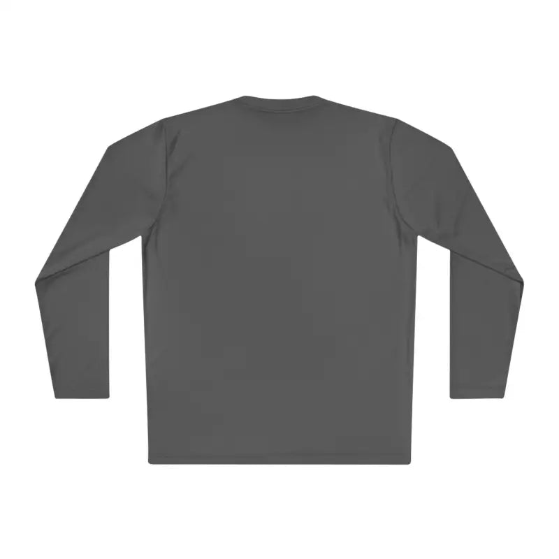 Gray long-sleeved shirt from LMTFA I’m Local Long Sleeve Tee in Purple Blue and Gray
