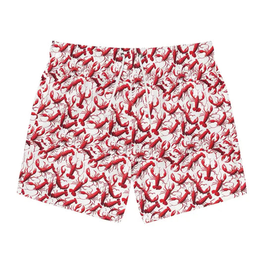 Lobster Print Swim Trunks for Summer Beach Fun - Ocean State Styles