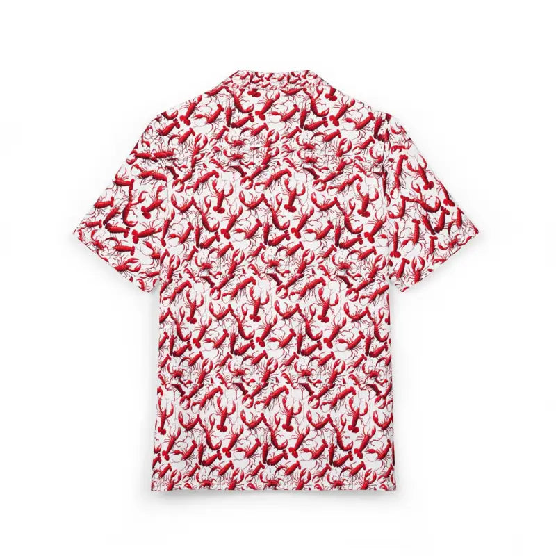 Lobster Print Unisex Hawaiian Button Down Shirt for Summer Fun - Ocean State Styles