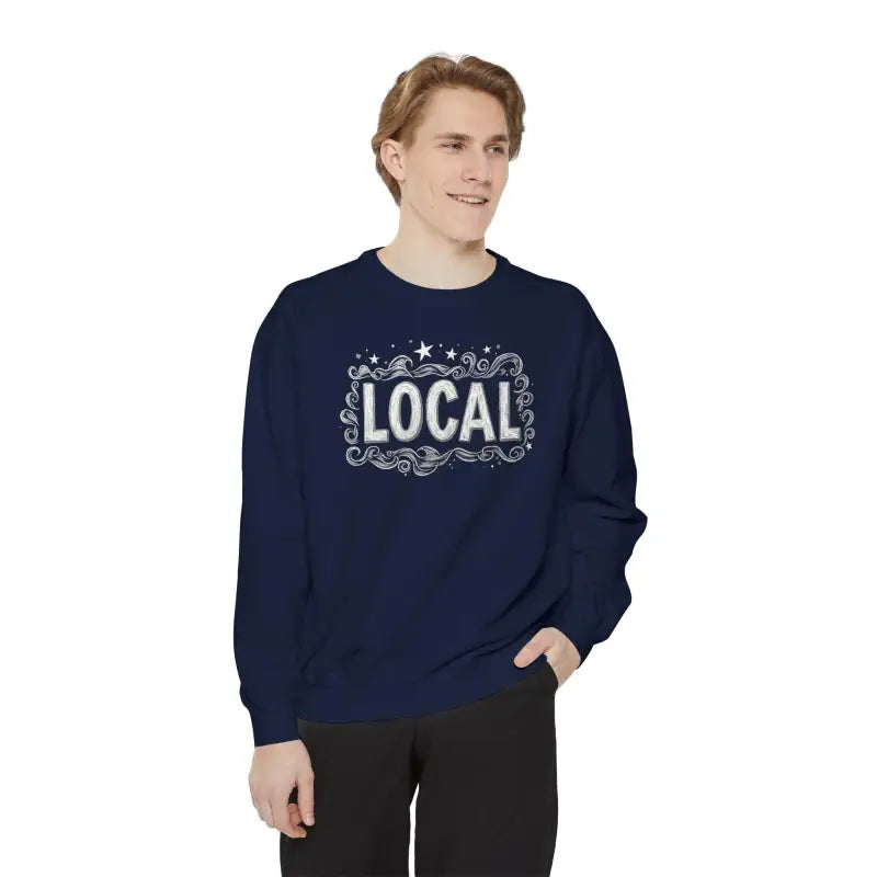 Navy blue Local sweatshirt from the Local Stars unisex collection