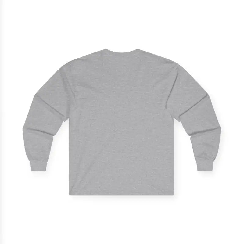 Gray long-sleeved shirt featuring a Dog Dad paw print design for pet lovers