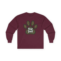 Long Sleeve Dog Dad Paw Print Shirt for Pet Lovers - Ocean State Styles