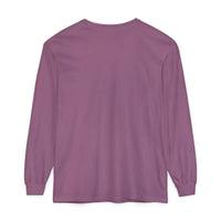 Plain mauve long-sleeved T-shirt from the Long Sleeve Mountain Sunrise and Ocean Graphic T Shirt collection