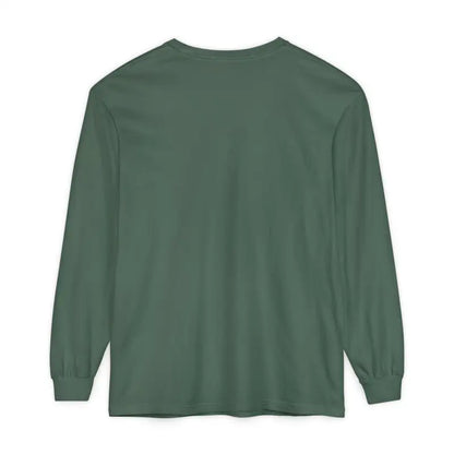 Green long-sleeved shirt with Fish Graphic Don’t Be a Dumb Bass design for men