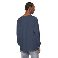 Men’s dark blue long sleeve crew neck T-shirt from Lost in the Right Direction collection