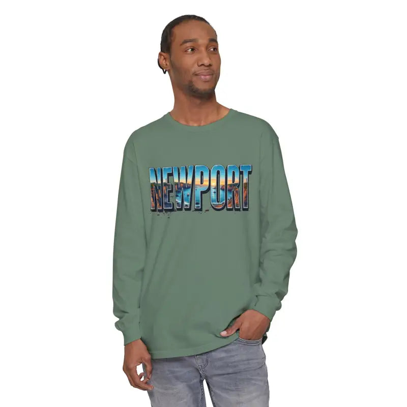 Long Sleeved Newport Beach Vibes Unisex T-Shirt - Ocean State Styles