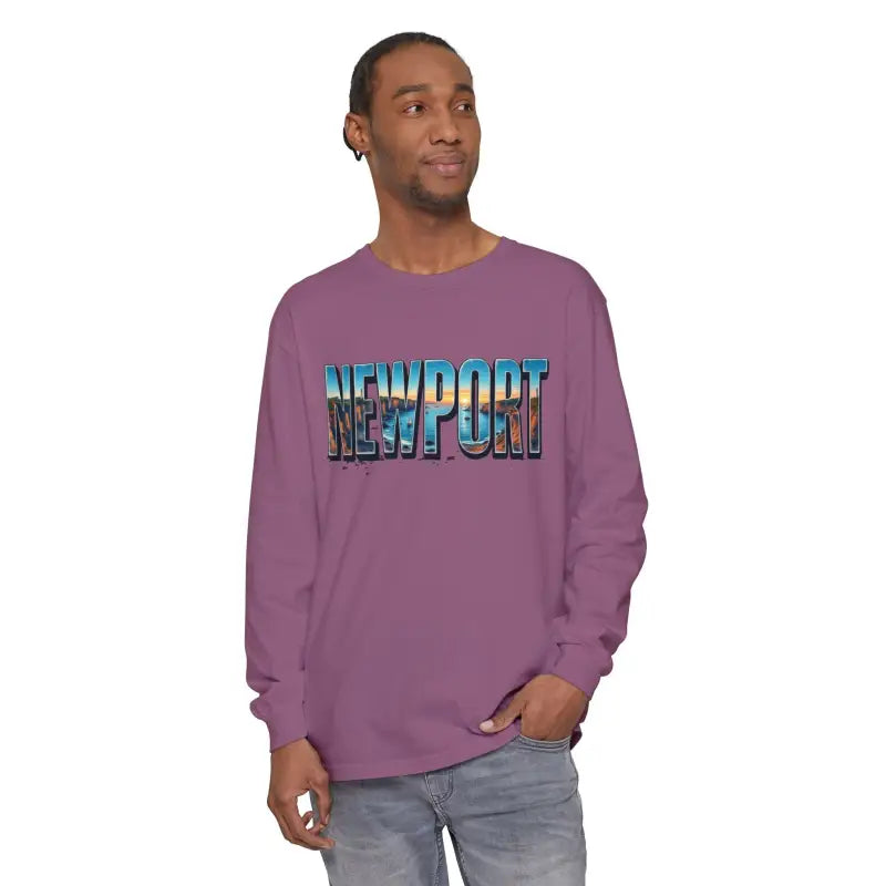 Long Sleeved Newport Beach Vibes Unisex T-Shirt - Ocean State Styles