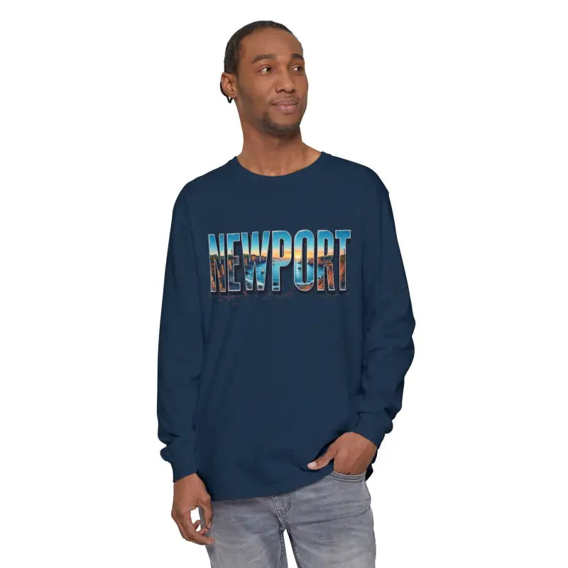 Long Sleeved Newport Beach Vibes Unisex T-Shirt - Ocean State Styles