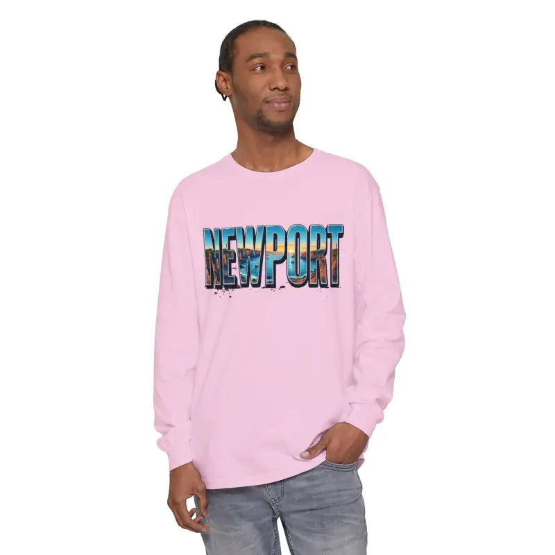 Long Sleeved Newport Beach Vibes Unisex T-Shirt - Ocean State Styles
