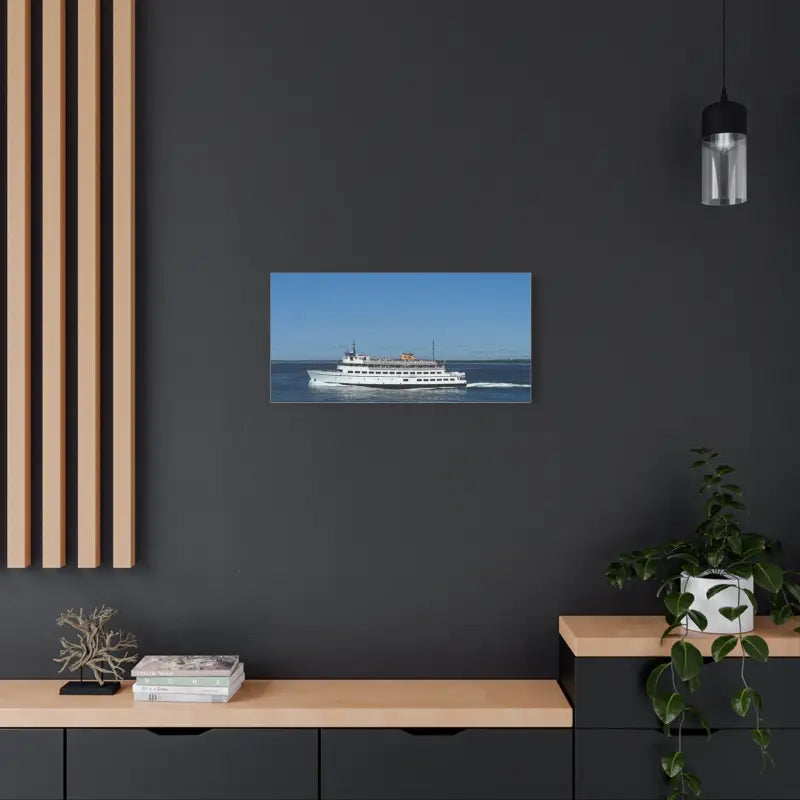 M V Carol Jean Block Island Ferry Nautical Canvas Maritime Decor - Ocean State Styles
