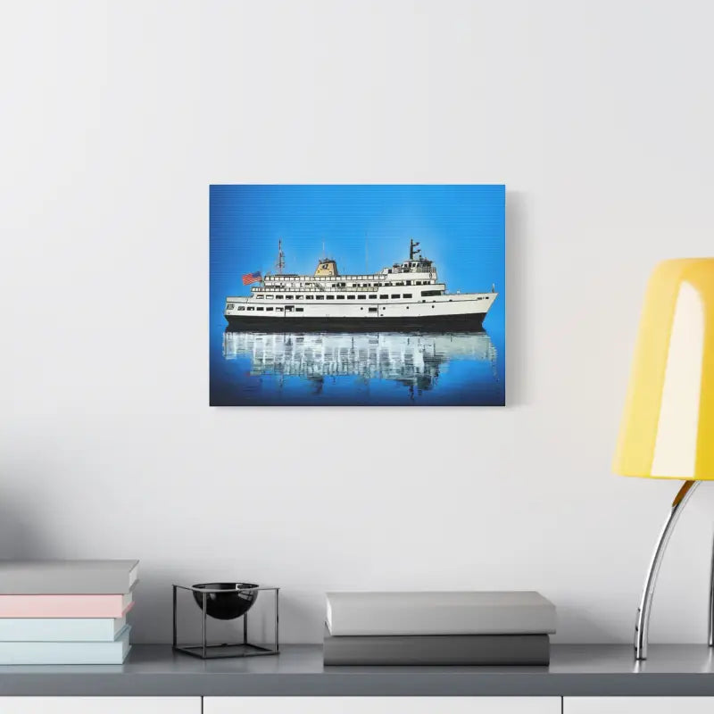Framed boat painting of M/V Carol Jean Block Island Ferry for marine enthusiasts