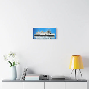 M V Carol Jean Block Island Ferry Stretched Ship Artwork for Marine Lovers - Ocean State Styles