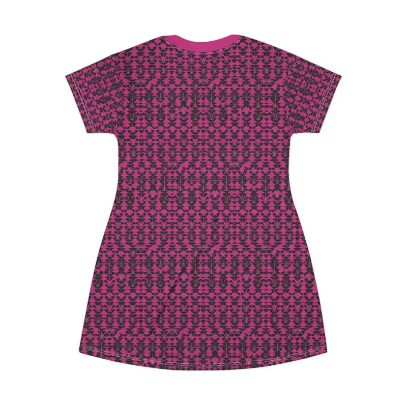 Magenta Patterned T Shirt Dress for Summer Style and Comfort - Ocean State Styles