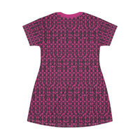 Magenta Patterned T Shirt Dress for Summer Style and Comfort - Ocean State Styles