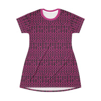 Magenta Patterned T Shirt Dress for Summer Style and Comfort - Ocean State Styles