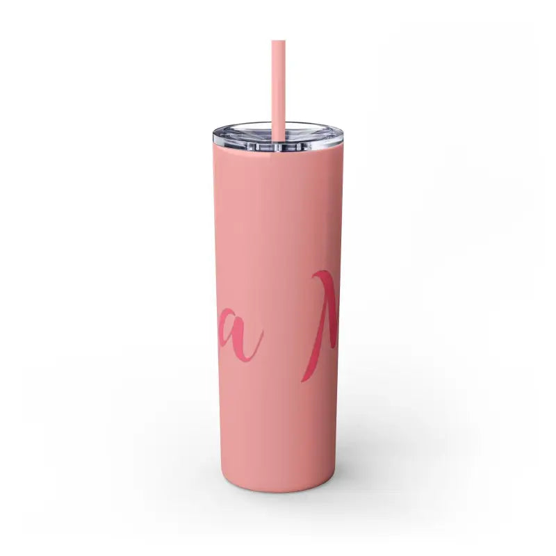 Mama 20oz Tumbler With Matching Straw Glossy White And Carnation Pink - Ocean State Styles