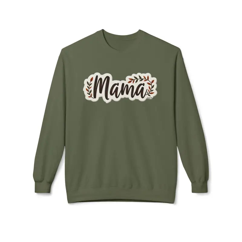 Mama Crewneck Sweatshirt for Moms in Olive Green Beige Black Dark Heather - Ocean State Styles