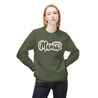 Mama Crewneck Sweatshirt for Moms in Olive Green Beige Black Dark Heather - Ocean State Styles