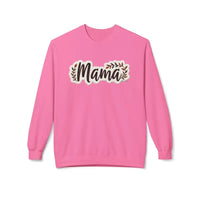 Mama Crewneck Sweatshirt for Moms in Olive Green Beige Black Dark Heather - Ocean State Styles