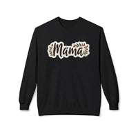 Mama Crewneck Sweatshirt for Moms in Olive Green Beige Black Dark Heather - Ocean State Styles