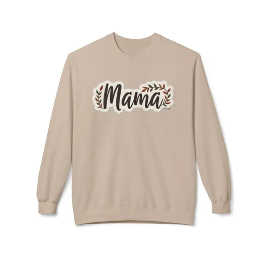 Mama Crewneck Sweatshirt for Moms in Olive Green Beige Black Dark Heather - Ocean State Styles