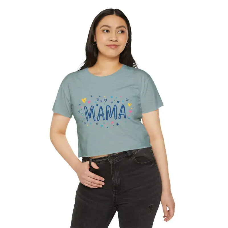 Mama Crop Top for Stylish Moms showcasing a comfortable and trendy design for women