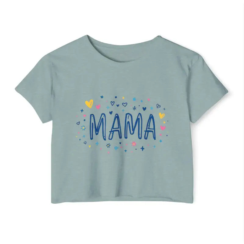 Mama graphic crop top featured in the Mama Crop Top for Stylish Moms collection