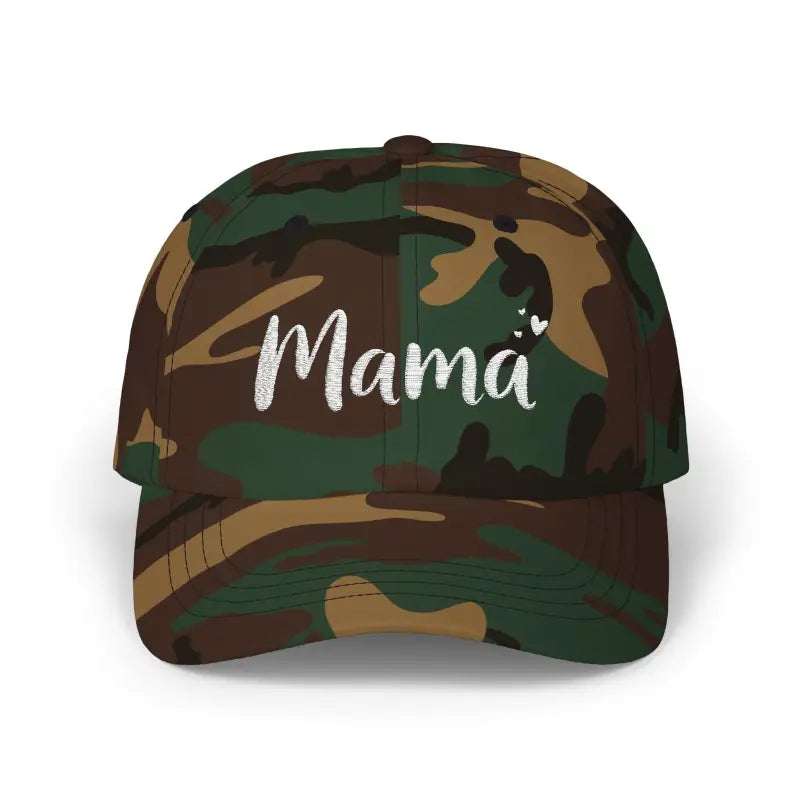 Mama Embroidered Baseball Caps in Beige Dark Blue and Pink - Ocean State Styles