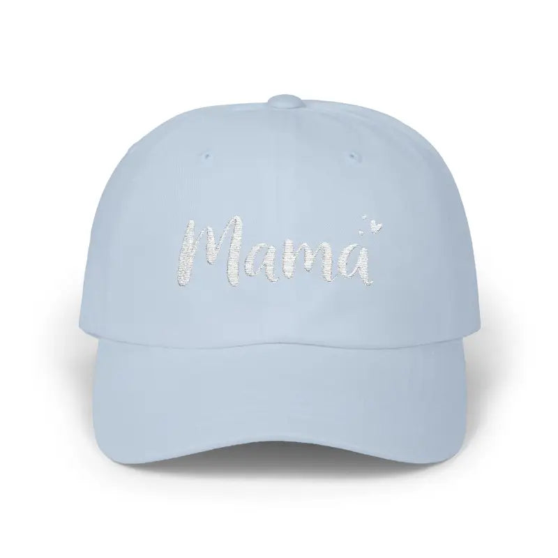 Mama Embroidered Baseball Caps in Beige Dark Blue and Pink - Ocean State Styles