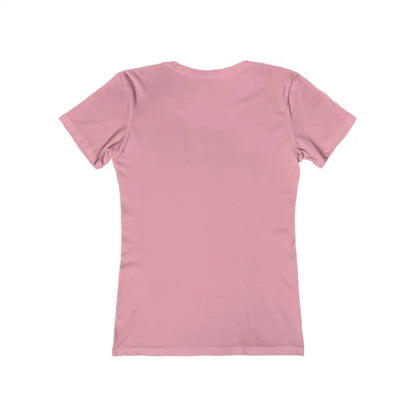 Pink v-neck t-shirt featuring watercolor heart design from Mama Love Women’s collection