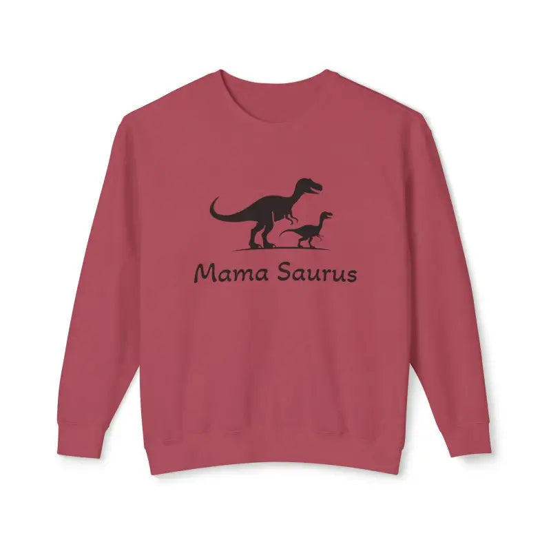 Maroon Mama Saurus Sweatshirt featuring a playful dinosaur graphic for mothers