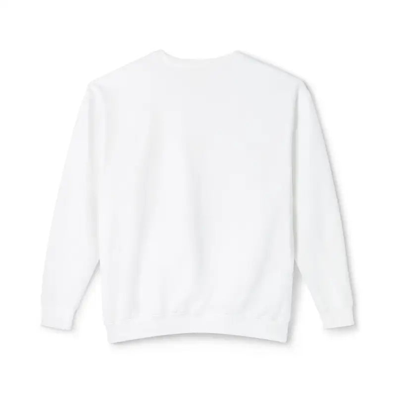 White crewneck sweatshirt featuring Mama Saurus design ideal for dinosaur-loving moms