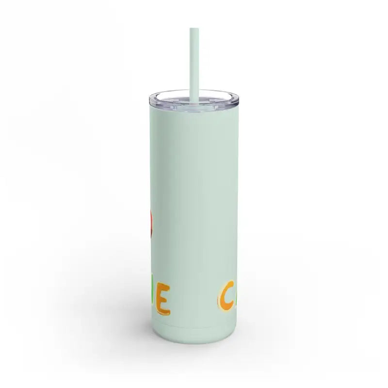 Mint-colored tumbler with straw from Matte 20oz Insulated Cartoon Coffee Tumbler