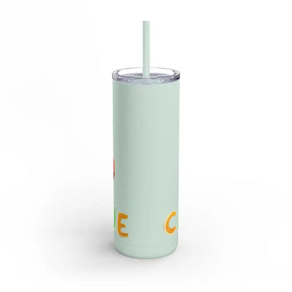 Mint-colored tumbler with straw from Matte 20oz Insulated Cartoon Coffee Tumbler