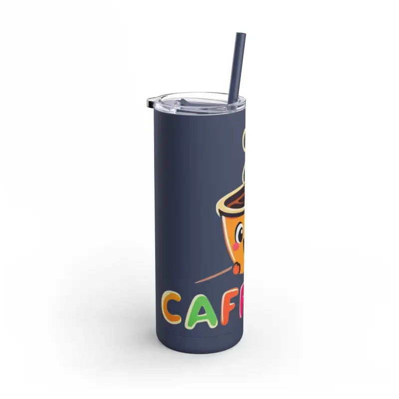 Matte 20oz Insulated Cartoon Coffee Tumbler featuring a stylish coffee design