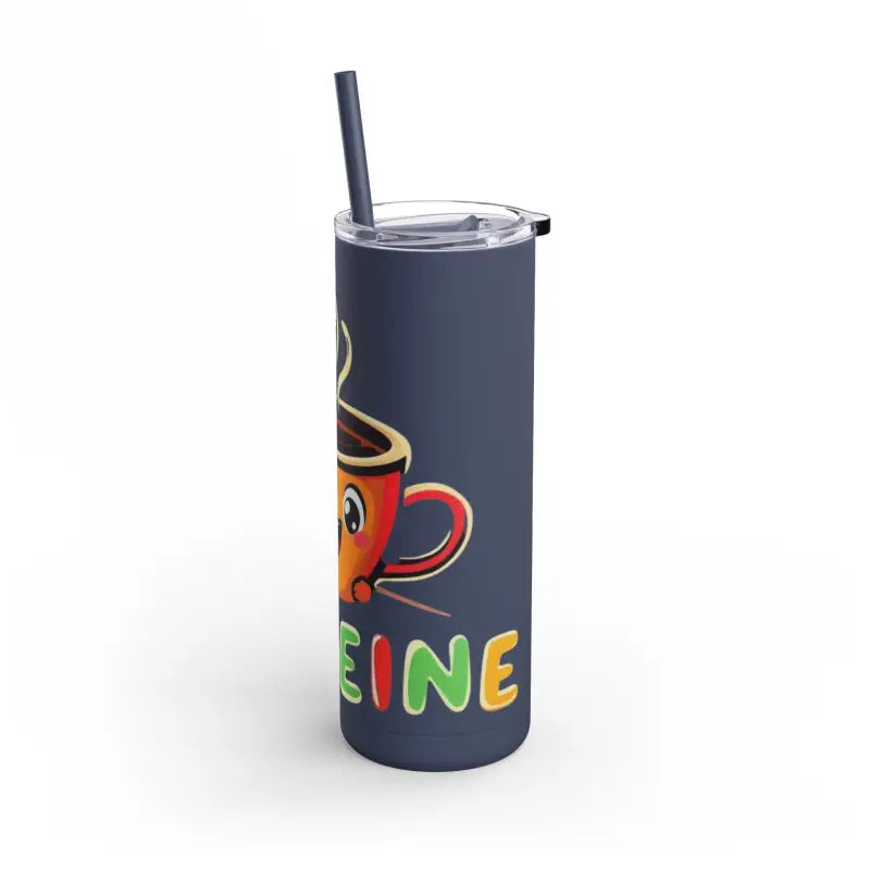 Matte 20oz Insulated Cartoon Coffee Tumbler with straw in a stylish design