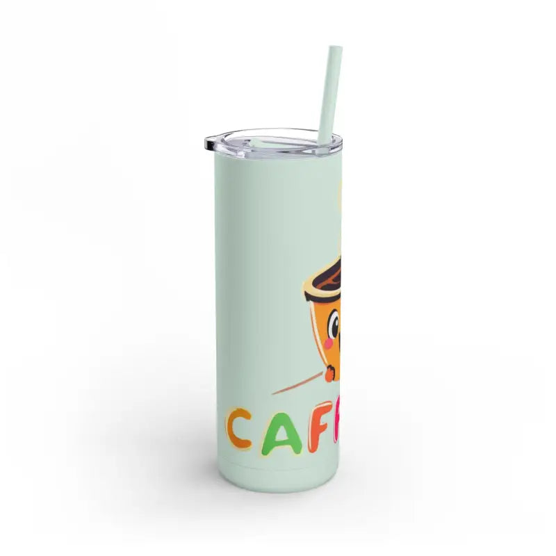 Cartoon coffee tumbler with straw from Matte 20oz Insulated Coffee Tumbler collection